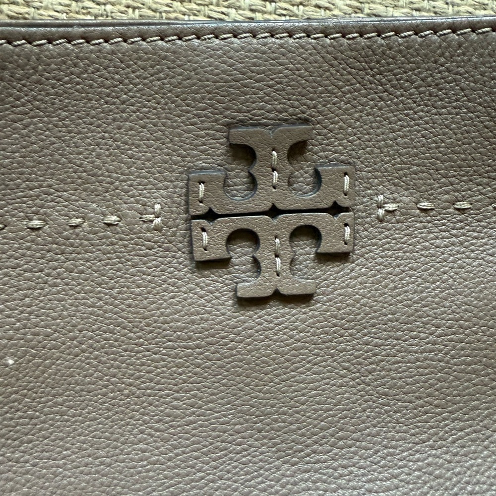 Tory Burch Taupe Leather Tote - Picture 7 of 8